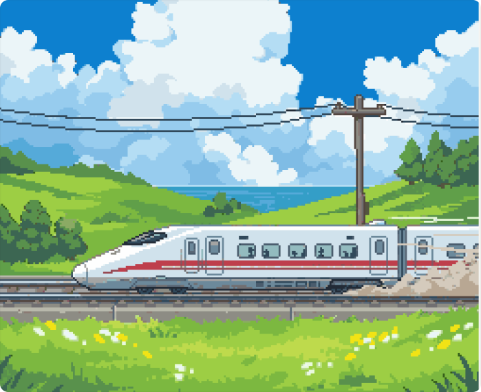 Pixel-art city